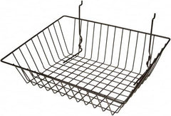 ECONOCO - 12" Deep, Rectangular Steel Peg Board/Slatwall Basket - 15" Wide x 5" High - Makers Industrial Supply