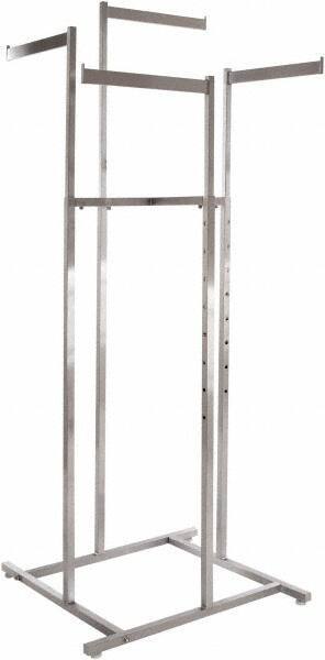 ECONOCO - Chrome 4-Way Display Rack - 71" High - Makers Industrial Supply