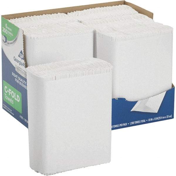 Georgia Pacific - 1 Ply White C-Fold Paper Towels - 10" Wide - Makers Industrial Supply