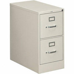 Hon - 15" Wide x 29" High x 26-1/2" Deep, 2 Drawer Vertical File - Steel, Light Gray - Makers Industrial Supply