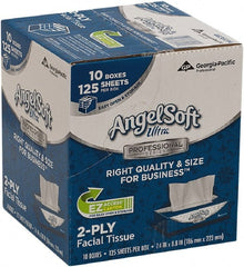 Georgia Pacific - Case of (10) 125-Sheet Flat Boxes of White Facial Tissues - Makers Industrial Supply