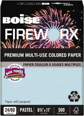 Boise - 8-1/2" x 11" Bottle Rocket Blue Colored Copy Paper - Use with Laser Printers, Copiers, Inkjet Printers - Makers Industrial Supply