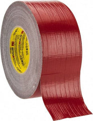 3M - 3" x 55m Red Duct Tape - 12.1 mil, Rubber Adhesive, Polyethylene Film Backing, 36 Lb/ln Tensile Strength, 200°F Max, Series 8979N - Makers Industrial Supply