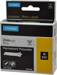 Rhino - 216" Long, White Permanent Polyester Tape Self Laminating Label - For RHINO 6000 or RHINO 6500 - Makers Industrial Supply