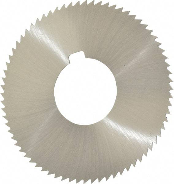 Value Collection - 2-3/4" Diam x 0.032" Blade Thickness x 1" Arbor Hole Diam, 72 Tooth Slitting and Slotting Saw - Arbor Connection, Right Hand, Uncoated, High Speed Steel, Concave Ground, Contains Keyway - Makers Industrial Supply