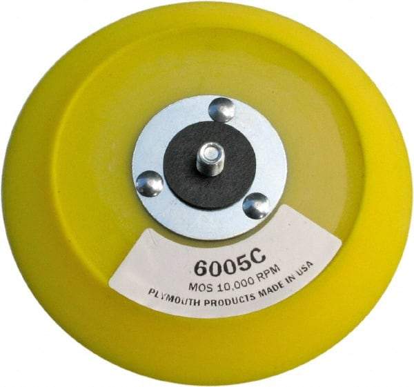 Made in USA - 5" Diam Hook & Loop Disc Backing Pad - Medium Density, 10,000 RPM - Makers Industrial Supply