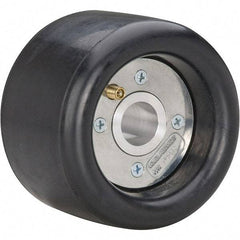 Dynabrade - 5" Wheel OD, 3-1/2" Wheel Width, 3,500 RPM, Aluminum, Pneumatic Wheel with Hub - 15-1/2" Long x 3-1/2" Wide, 1/2" Wheel Arbor Hole - Makers Industrial Supply