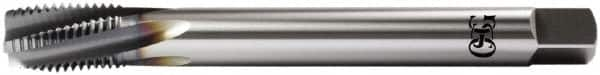 OSG - M20x2.50 Metric Coarse 5 Flute Plug Spiral Flute Tap - Vanadium High Speed Steel, TiCN Finish, Left Hand Flute, Right Hand Thread, D8, Series 13118 - Makers Industrial Supply