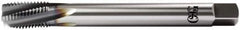 OSG - M30x3.50 Metric Coarse 6 Flute Plug Spiral Flute Tap - Vanadium High Speed Steel, TiCN Finish, Left Hand Flute, Right Hand Thread, D20, Series 13118 - Makers Industrial Supply