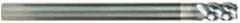 OSG - 3/8", 4 Flute, Single End, Solid Carbide, 0.02" Corner Radius End Mill - 3" OAL, 45° Helix, 3/8" LOC, 1" Extended Reach - Makers Industrial Supply