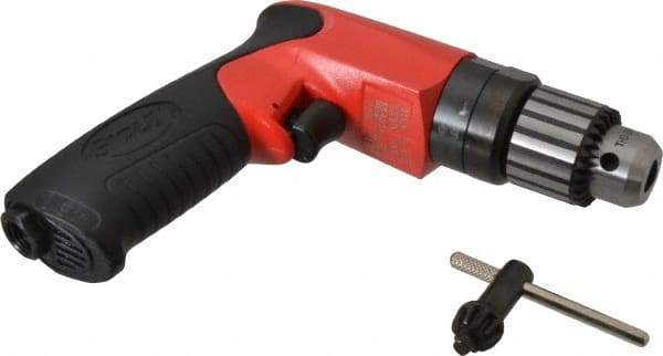 Sioux Tools - 3/8" Keyed Chuck - Pistol Grip Handle, 4,000 RPM, 11.8 LPS, 25 CFM, 0.6 hp - Makers Industrial Supply