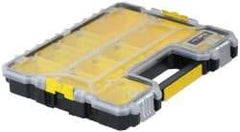 Stanley - 18-13/32" Wide x 13-29/32" High x 2-29/32" Deep, Shallow Small Parts Storage Box - Polypropylene Resin Frame, 10 Compartments, 3-1/4" Wide x 2" High x 5-3/8" Deep Bin - Makers Industrial Supply