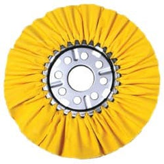 14″ Diam x 1/2″ Thick Unmounted Buffing Wheel 16 Ply, Ventilated Bias Cut, 2″ Arbor Hole, Hard Density, Coarse Grade