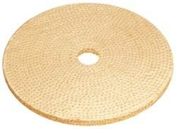 Osborn - 6" Diam x 1/4" Thick Unmounted Buffing Wheel - 9 Ply, Laminated Sisal, 1" Arbor Hole, Hard Density, Coarse Grade - Makers Industrial Supply