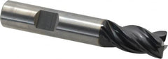 OSG - 1/2", 4 Flute, Single End, Solid Carbide, Corner Chamfer End Mill - 3" OAL, 35° Helix, Right Hand Flute, 1" LOC, Right Hand Cut - Makers Industrial Supply