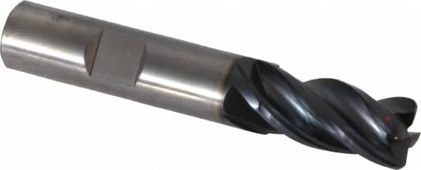 OSG - 1/2", 4 Flute, Single End, Solid Carbide, 0.06" Corner Radius End Mill - 3" OAL, 35° Helix, Right Hand Flute, 1" LOC, Right Hand Cut - Makers Industrial Supply