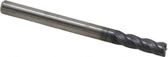 OSG - 1/8", 4 Flute, Single End, Solid Carbide, 0.01" Corner Radius End Mill - 1-1/2" OAL, 35° Helix, Right Hand Flute, 3/8" LOC, Right Hand Cut - Makers Industrial Supply