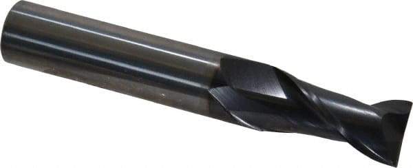 OSG - 14mm, 30mm LOC, 14mm Shank Diam, 89mm OAL, 2 Flute, Solid Carbide Square End Mill - Single End, TiAlN Finish, Spiral Flute, 35° Helix, Centercutting, Right Hand Cut, Right Hand Flute, Series HP421 - Makers Industrial Supply