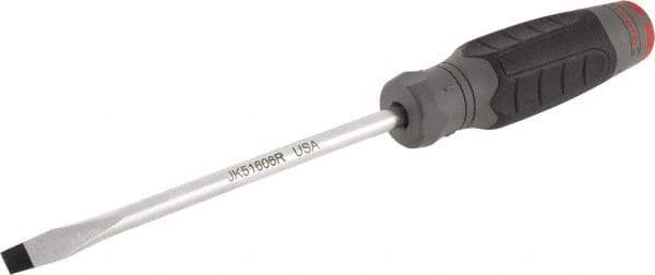 Proto - 267mm OAL Keystone Slotted Screwdriver - 152mm Blade Length, Round Shank, Ergonomic Handle - Makers Industrial Supply