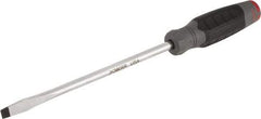 Proto - 324mm OAL Keystone Slotted Screwdriver - 203mm Blade Length, Round Shank, Ergonomic Handle - Makers Industrial Supply