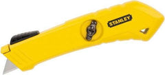 Stanley - Springback Safety Cutter - 2-29/64" Blade, Yellow Zinc Handle, 1 Blade Included - Makers Industrial Supply