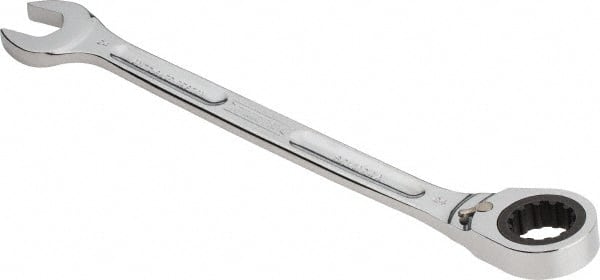 Combination Wrench: 13-5/16'' OAL, Steel, Chrome-Plated