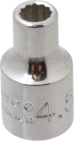 Proto - 1/4" Drive, Standard Hand Socket - 12 Points, 7/8" OAL, Alloy Steel, Chrome Finish - Makers Industrial Supply