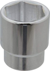 Proto - 1/2" Drive, Standard Hand Socket - 6 Points, 1-3/4" OAL, Alloy Steel, Chrome Finish - Makers Industrial Supply