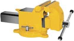 Yost Vises - 4" Jaw Width x 4" Jaw Opening Capacity, 2-1/4" Throat Depth, Bench & Pipe Combination Vise - 1/4 to 1-1/2" Pipe Capacity, Swivel Base, Bolt Down Attachment, Steel - Makers Industrial Supply