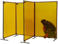 6' x 6' Yellow Transparent Vinyl Screen - Makers Industrial Supply