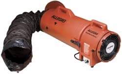 Allegro - 900 CFM, Electrical AC Axial Blower Kit - 8 Inch Inlet/Outlet, 0.33 HP, 115 Max Voltage Rating, Explosion Proof - Makers Industrial Supply