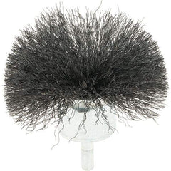 Osborn - 3" Brush Diam, Crimped, End Brush - 1/4" Diam Shank, 15,000 Max RPM - Makers Industrial Supply