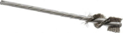 Osborn - 3/8" Diam Helical Stainless Steel Tube Brush - 0.005" Filament Diam, 1" Brush Length, 3-1/2" OAL, 1/8" Diam Shank - Makers Industrial Supply