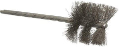 Osborn - 1-1/8" Diam Helical Stainless Steel Tube Brush - 0.005" Filament Diam, 1" Brush Length, 3-1/2" OAL, 1/8" Diam Shank - Makers Industrial Supply