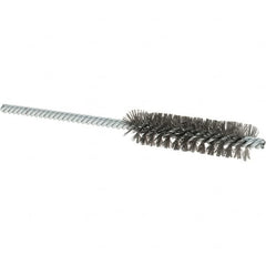 Osborn - 1/2" Diam Helical Steel Tube Brush - Double Spiral, 0.004" Filament Diam, 2" Brush Length, 5" OAL, 0.187" Diam Shank - Makers Industrial Supply