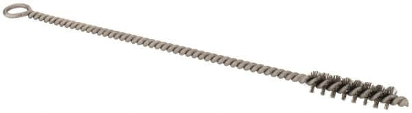 Osborn - 3/8" Diam Helical Stainless Steel Tube Brush - Single Spiral, 0.006" Filament Diam, 1-1/2" Brush Length, 8" OAL, 0.168" Diam Shank - Makers Industrial Supply