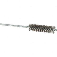 Osborn - 1/2" Diam Helical Stainless Steel Tube Brush - Double Spiral, 0.004" Filament Diam, 2" Brush Length, 5" OAL, 0.187" Diam Shank - Makers Industrial Supply