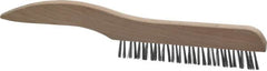 Osborn - 1 Rows x 16 Columns Steel Plater's Brush - 5" Brush Length, 10" OAL, 3/4" Trim Length, Wood Shoe Handle - Makers Industrial Supply