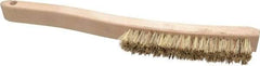 Osborn - 4 Rows x 18 Columns Palmyra/Tampico Plater's Brush - 6" Brush Length, 13-1/4" OAL, 1" Trim Length, Wood Curved Handle - Makers Industrial Supply