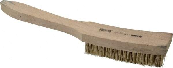 Osborn - 6 Rows x 17 Columns Palmyra/Tampico Plater's Brush - 4-13/16" Brush Length, 11-5/8" OAL, 1" Trim Length, Wood Curved Handle - Makers Industrial Supply