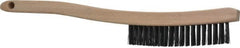 Osborn - 3 Rows x 19 Columns Steel Scratch Brush - 6" Brush Length, 13-3/4" OAL, 1-1/8" Trim Length, Wood Curved Handle - Makers Industrial Supply