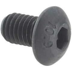 Value Collection - M5x0.80 Metric Coarse Hex Socket Drive, Button Screw - Grade 10.9 Alloy Steel, Black Oxide Finish, Fully Threaded, 8mm Length Under Head - Makers Industrial Supply