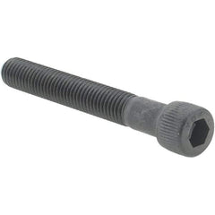 Value Collection - 1/4-28 UNF Hex Socket Drive, Socket Cap Screw - Alloy Steel, Black Oxide Finish, Partially Threaded, 1-3/4" Length Under Head - Makers Industrial Supply