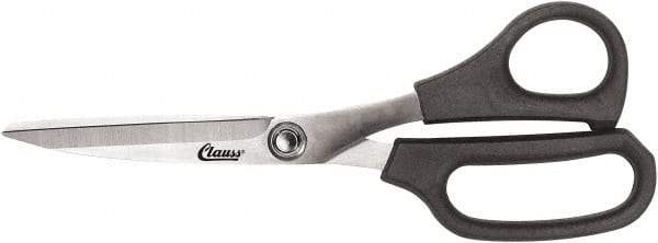 Clauss - 6" LOC, 9" OAL Stainless Steel Bent Trimmers - Plastic Offset Handle, For Paper, Fabric - Makers Industrial Supply