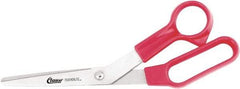 Clauss - 5" LOC, 8-1/2" OAL Stainless Steel Bent Shears - Plastic Offset Handle, For Paper, Fabric - Makers Industrial Supply