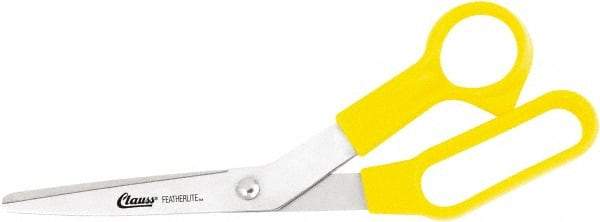 Clauss - 5" LOC, 8-1/2" OAL Stainless Steel Bent Shears - Plastic Offset Handle, For Paper, Fabric - Makers Industrial Supply