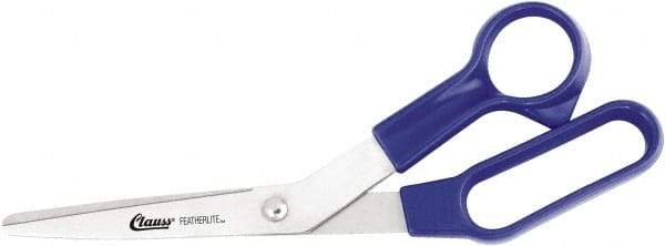 Clauss - 5" LOC, 8-1/2" OAL Stainless Steel Bent Shears - Plastic Offset Handle, For Paper, Fabric - Makers Industrial Supply