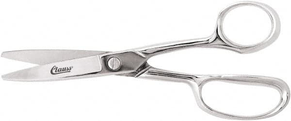 Clauss - 5" LOC, 8" OAL Shears - Steel Handle, For Paper, Fabric - Makers Industrial Supply