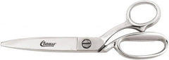 Clauss - 6" LOC, 12-1/2" OAL Steel Dubbed Trimmers - Steel Bent Handle, For Paper, Fabric - Makers Industrial Supply