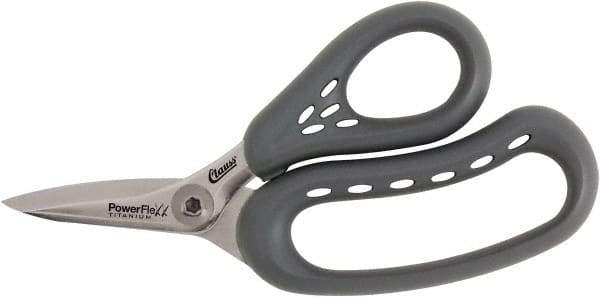 Clauss - 4" LOC, 7" OAL Titanium Shears - Plastic Handle, For Paper, Fabric - Makers Industrial Supply